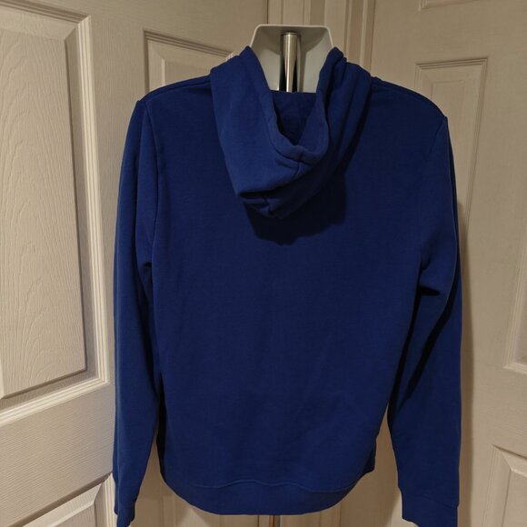 Reebok Men's Size L Hoodie Pullover Blue/White Identity Fleece Cotton Sweatshirt - Picture 9 of 14